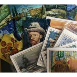 Collection of 16 copies of impressionist paintings (unframed). Estimate £10-20.