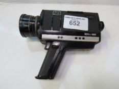 Chinon Classic 672 Autozoom cine camera; Voigtlander VF10 pocket camera & Exata F-500mm lens.