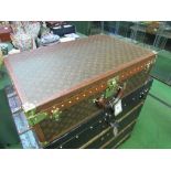 Monogrammed canvas Louis Vuitton suitcase with lift out tray, 70cms x 46cms x 23cms. Estimate £800-