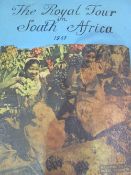 The Royal tour in South Africa, 1947 scrapbook which includes a map in colour showing the