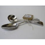 Hallmarked silver ladle marked Glasgow 1837 & a Georgian silver tablespoon, London 1787, total