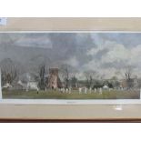 Framed & glazed 'The Opening Match' from a painting by Roy Perry R.I.