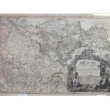 Framed & glazed continental map Bregensis, framed & glazed Bornea & surrounding area & framed &