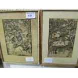 2 framed & glazed Indonesian pictures
