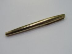 Parker gold plated fountain pen. Estimate £10-20.