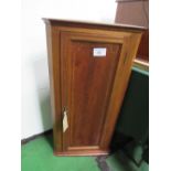 Mahogany corner cabinet with shelf, 50cms x 97cms. Estimate £10-20.