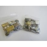 2 bags of various clasps. Estimate £10-20.