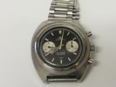 Dugena 17 jewels Incablock man's wrist watch with white metal strap. Estimate £50-100.