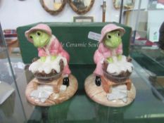 2 Beswick The Wind in the Willows Washer Woman Toad & Badger. Estimate £20-30.