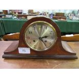 Napoleon-style mantel clock. Estimate £10-20.