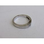 18ct white gold clear stone ring, size S, weight 3.6gms. Estimate £40-60.