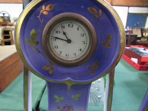 Early 20th century clock garniture set. English porcelain. Clock in going order. Estimate £30 - Image 2 of 2