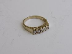 9ct gold & clear stone ring, size K, weight 2.4gms. Estimate £40-50.