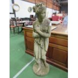 Concrete figure of Pandora (damage to head), height 46cms. Estimate £20-30.