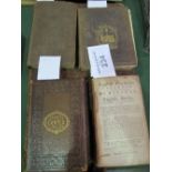 5 books: Poems of William Cowper, leather bound; English Physician by Nich Culpepper, London 1785 on