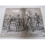 Framed & glazed copper engravings of scenes of life in the East Indies, originally from Jan