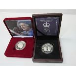 Limited edition silver proof £5 coin to commemorate The Queen's 90th Birthday & a silver proof £5