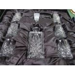 Argyle fine cut crystal whisky decanter set