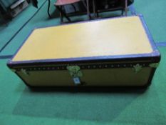 Louis Vuitton yellow Vuittonite cabin trunk (lined lid), 110cms x 55cms x 34cms. Estimate £2,000-2,