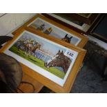 2 horse racing prints 'the Minstrel', 'L'escargot'