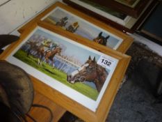 2 horse racing prints 'the Minstrel', 'L'escargot'