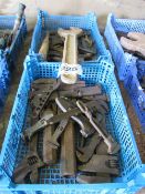 2 trays of various hand tools Stilsons & spanners