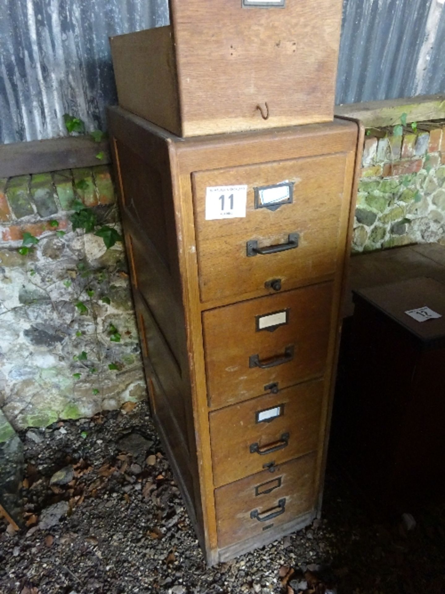 4 drawer wooden filing cabinet