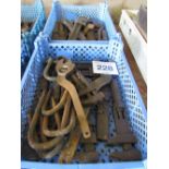 2 trays of various hand tools Stilsons & spanners