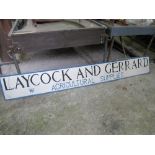 Laycock and Gerrard Agricultural Supplies sign 236cm x 31cm