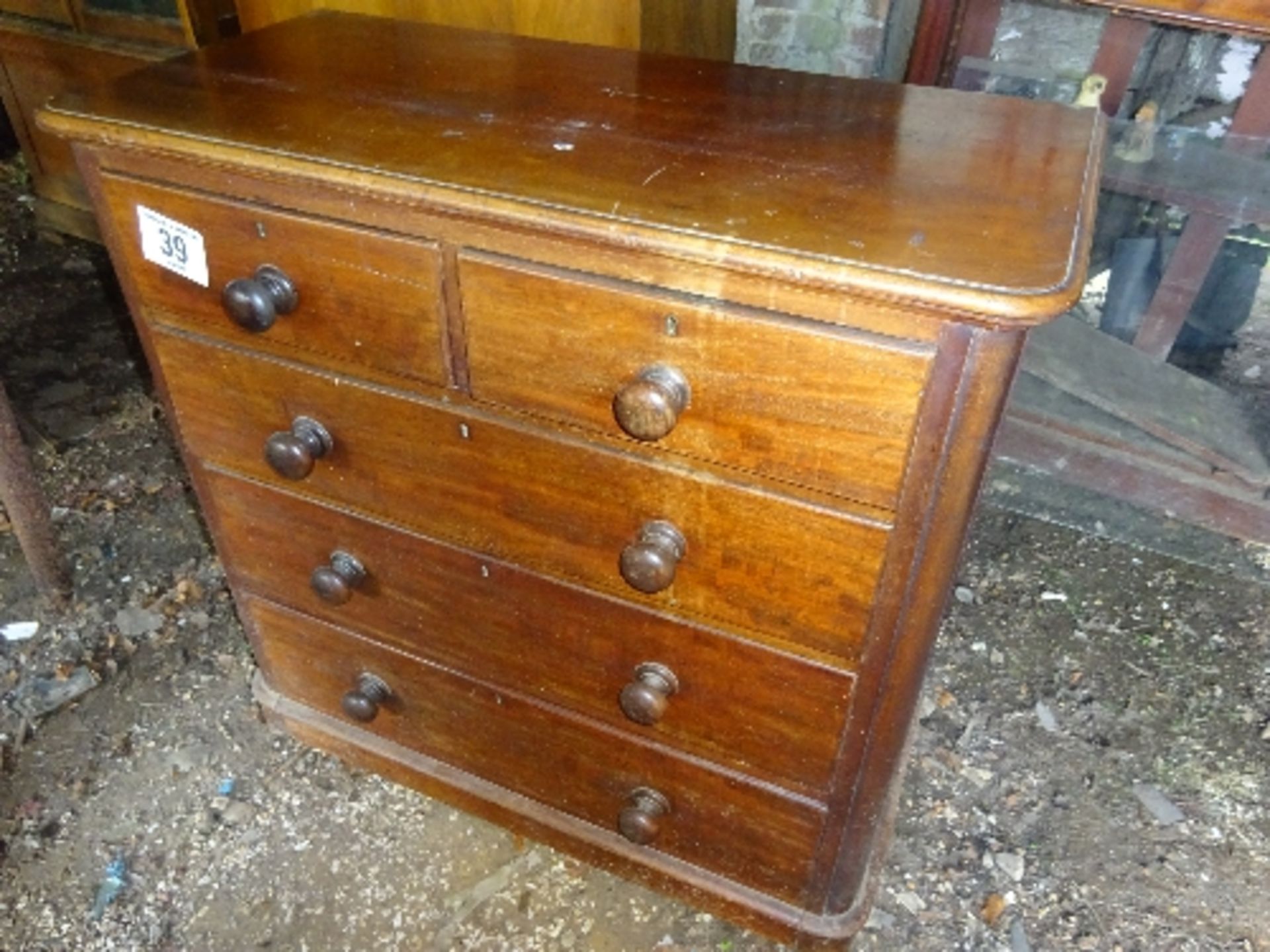 Mahogany chest of drawers (2 over 3 drawers)