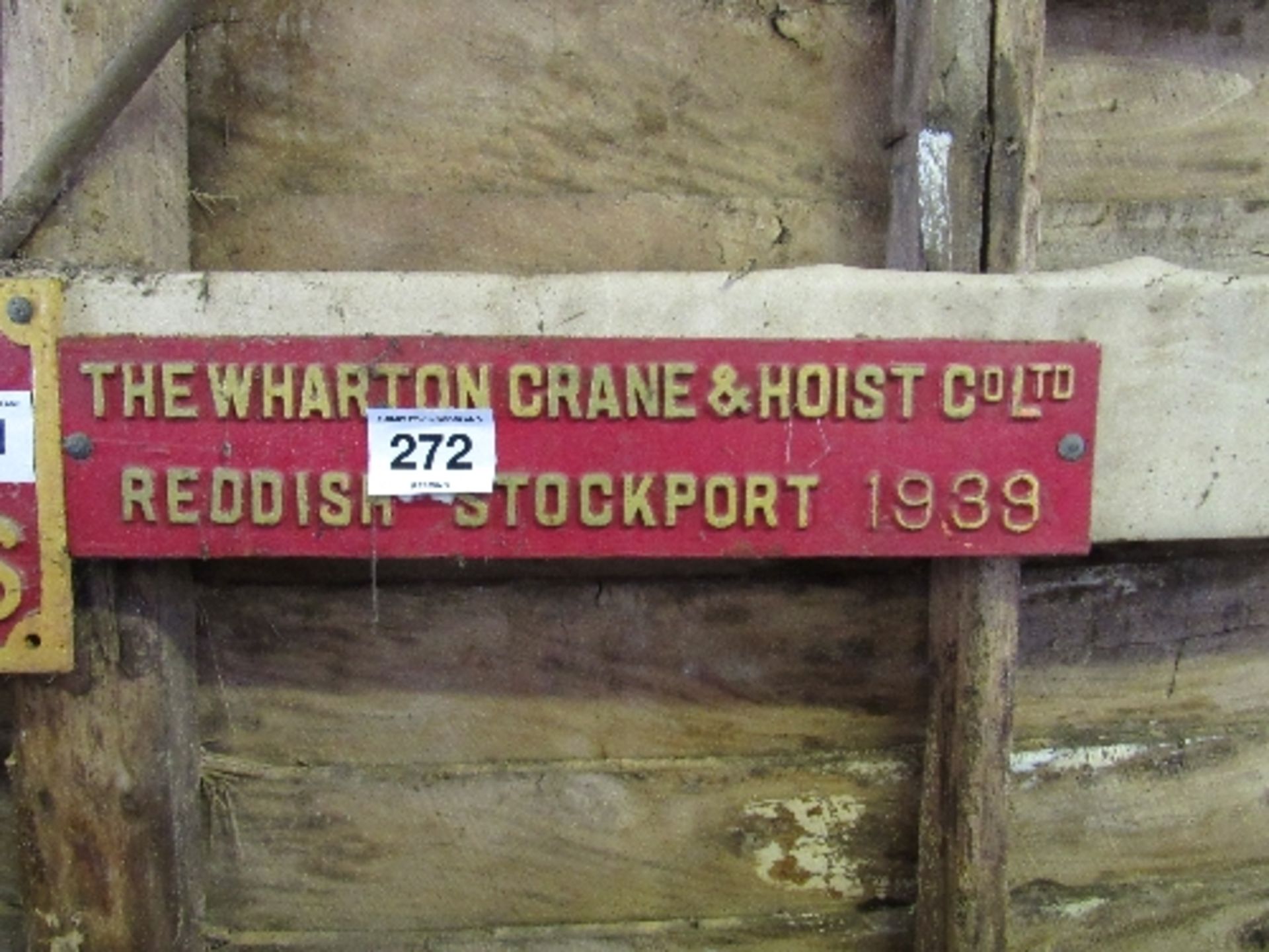 The Wharton Crane and Hoist Co Ltd, Reddish, Stockport, 1939