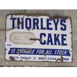 Thorley's Cake enamel sign 81cm x 58cm