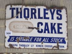 Thorley's Cake enamel sign 81cm x 58cm