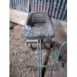Trailed seat for motor mower