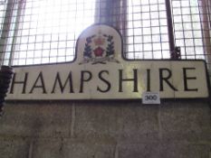 Hampshire sign 114cm x 48cm