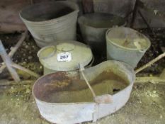 4 galvanised buckets and Eltex feeder