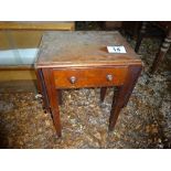 Small mahogany dropside table with drawer