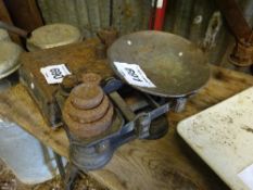 Balance scales and weights