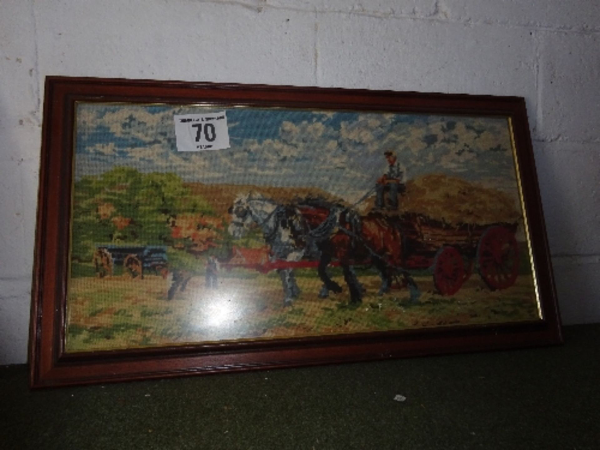 Horse & cart tapestry