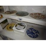 Horse & dog display plates and one Claris Clift
