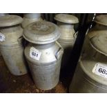 2 no 10 gallon aluminium churns