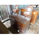 Mahogany dressing table (2 over 2 drawers)