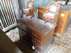 Mahogany dressing table (2 over 2 drawers)