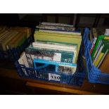 2 trays of train books