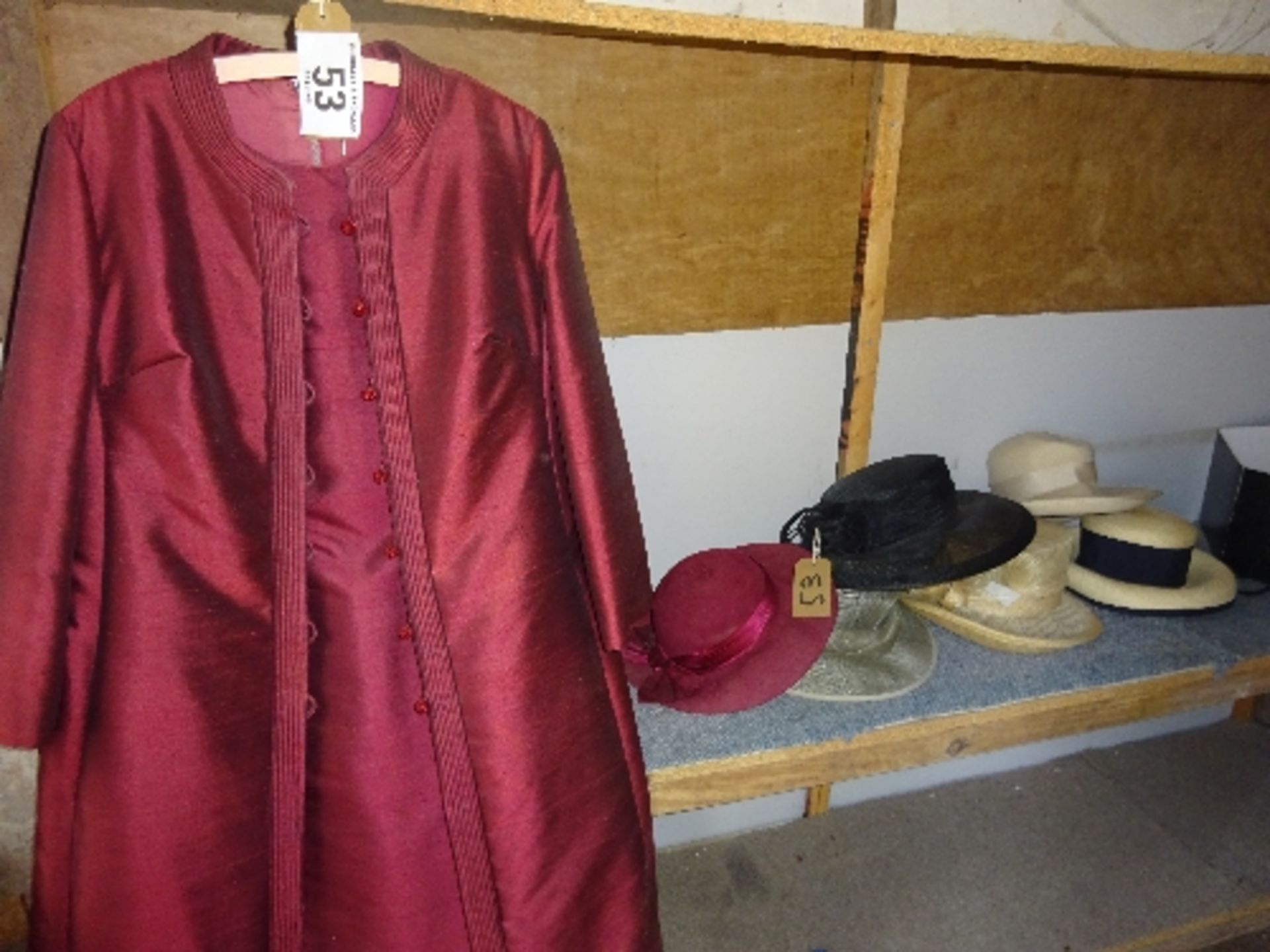 Wakefords of Knightsbridge dress and jacket and 6 ladies hats