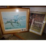 2 horse racing prints 'brigadier Gerard' and 'Corbiere'