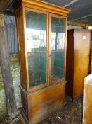 Oak display cabinet