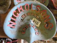 Nicholsons, Newark, England cast iron seat