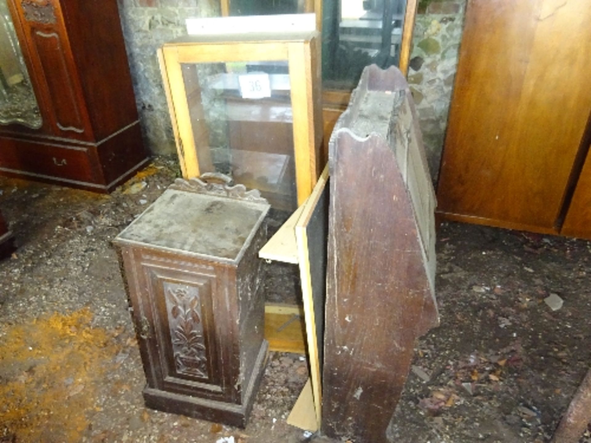 2 assorted cabinets and writing desk