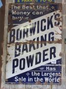 Borwicks Baking Powder enamel sign 102cm x 153cm